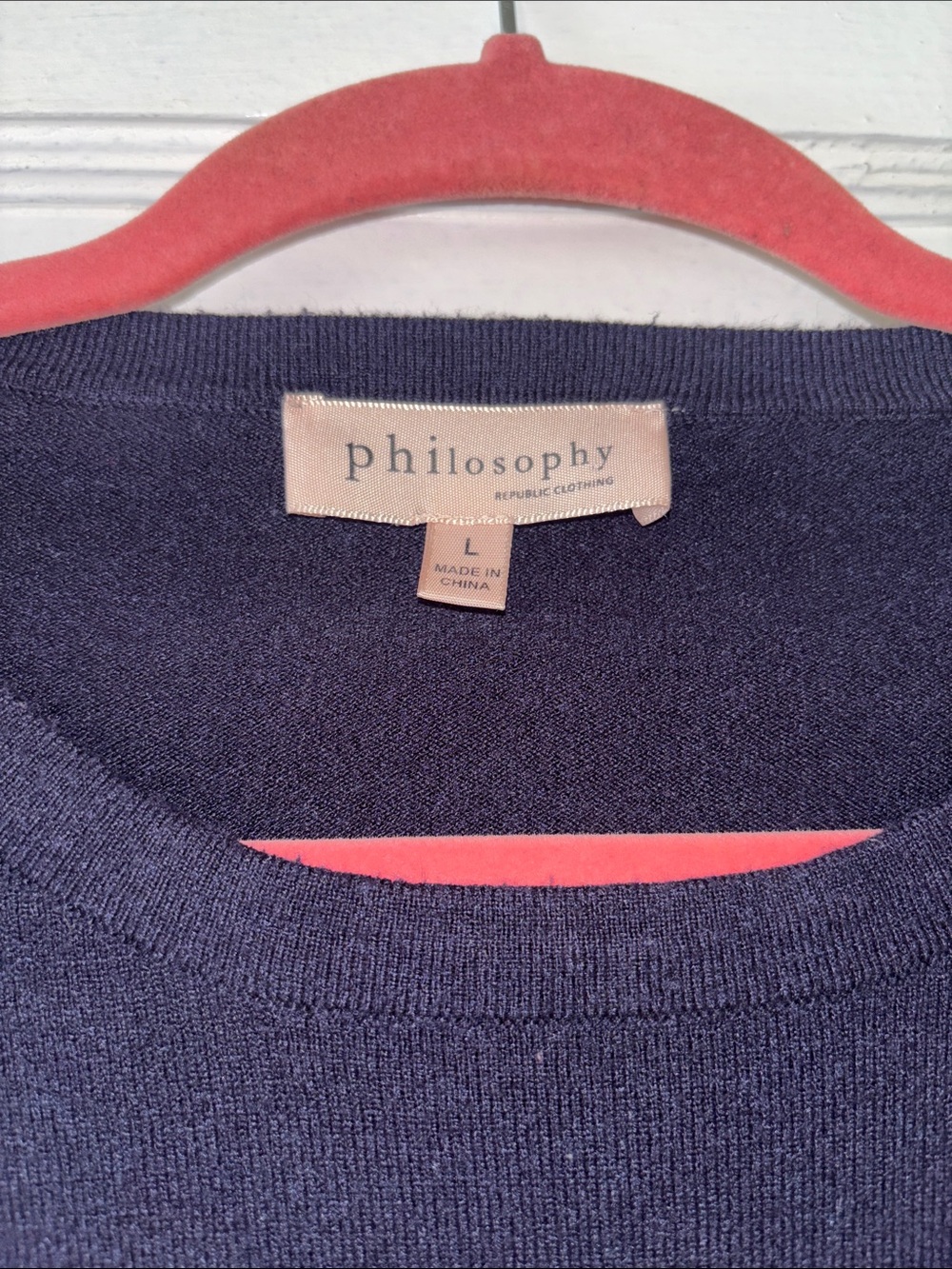 Philosophy Dark Blue Crewneck Pullover Sweater - Picture 3 of 8